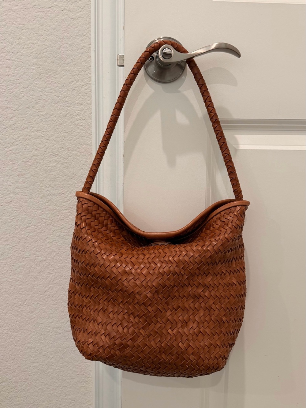The Signature Woven Shoulder Bag - Burnt Sienna
